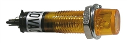 Neon Indicator (Internal Resistor) 120 VAC Amber Lens