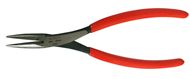 8" Electrician's Chain Nose Pliers with Red Cushion Grip Handles