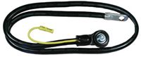 2 AWG 20" Black Side Post Battery Cables with Lead