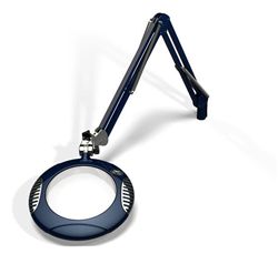 LED Illuminated Magnifier, Green-Lite , 7.5"Diameter  2x (4 Diop), 43" Arm Reach, SD Base, 120-240V, Spectre Blue