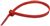 4" Miniature 18 lb. Cable Ties - Red