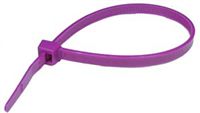 4" Miniature 18 lb. Cable Ties - Purple