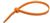 7.5" Standard 50 lb. Cable Ties - Neon Orange