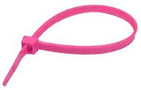 14" Standard 50 lb. Cable Ties - Neon Pink