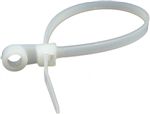 8" 50 lb. Economy Mount Tab Cable Ties - Natural