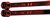 7.5" Chrome Cable Ties - Red