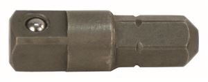 Hex to Square 1/4" Socket Bit Adapter