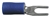 Insulated Spade Terminal Blue 16-14 Wire Range #6 Stud Size UL/CSA