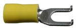 Insulated Flange Spade Terminal Yellow 12-10 Wire Range #10 Stud Size CUL