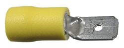 Insulated Male Quick Connect Yellow 12-10 wire Range .250" Tab Size UL/CSA