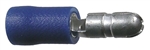 Male Bullet Connector Blue 16-14 Wire Range .157" Tab Size