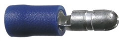 Male Bullet Connector Blue 16-14 Wire Range .157" Tab Size