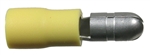 Male Bullet Connector Yellow 12-10 Wire Range .187" Tab Size