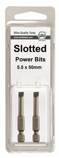 Slotted Power Bit 5.5 x 50mm 2Pk