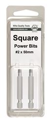 Square Power Bit #2 x 50mm 2Pk