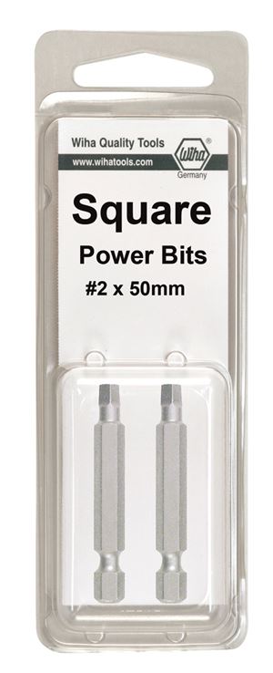 Square Power Bit #2 x 50mm 2Pk