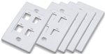 Wall Plate, 5-Pack Flush-Mount, 4-Outlet, White, 5-Piece Multi-Pack