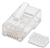 100-Pack Cat5e RJ45 Modular Plugs UTP, 2-prong, with insert, for stranded wire, 100 plugs in jar