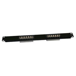 Patch Panel, CAT5e, 12 Port, 45 degree entry