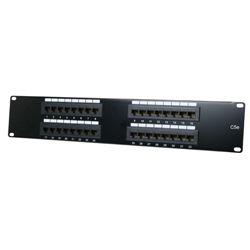 Patch Panel, 32 Port, CAT 5e, Straight Entry