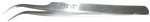 Curved Fine Point Serrated Tip Tweezers