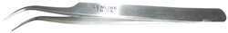 Curved Fine Point Serrated Tip Tweezers