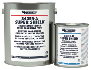 843ER-3.25L - Super Shield - Silver Coated Copper Epoxy Conductive Coating - Liquid, 3.25 L (6.87 pt)