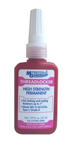 Threadlocking, High Strength Permanent, 50 ml (1.7 oz) liquid