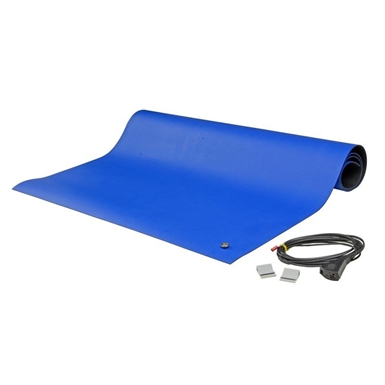 SCS Dissipative Rubber Table Mat (Premium Performance), 8900, Blue, 2 ft. x 4 ft.