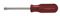 1/4" x 3" Fixed Handle Nutdriver, Red Handle, Drilled Shaft