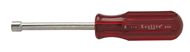 1/4" x 3" Fixed Handle Nutdriver, Red Handle, Drilled Shaft