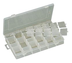 Plastic Box w/dividers 275 x 177 x 42.5 mm