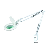 Magnifier Workbench Lamp 5D - White with Bench Clamp