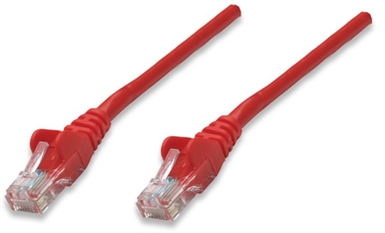 Red Network Cable, Cat5e, UTP RJ-45 Male / RJ-45 Male