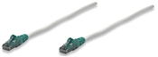 Crossover Network Cable, Cat6, UTP RJ-45 Male / RJ-45 Male Grey w/ Green Boot