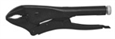 Locking pliers, curved jaw with wire cutter, black finish