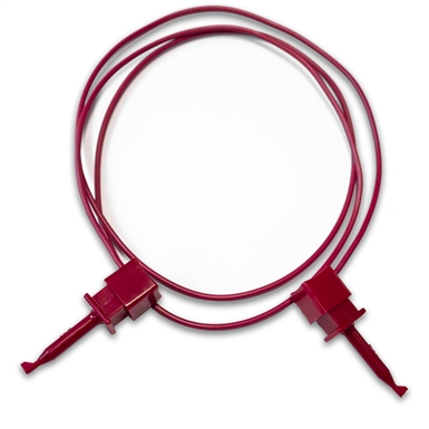 Red Micro-Plunger Clip on Both Ends, 24" 20G PVC