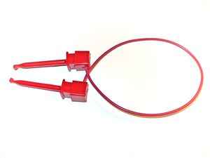 Red Mini-Plunger Clip on Both Ends, 12" 20G PVC