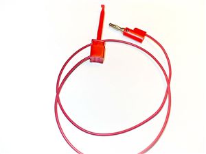 Red Mini-Plunger to Stackable Banana Plug, 24" 20G PVC