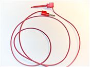 Red Mini-Plunger to Stackable Banana Plug, 48" 20G PVC