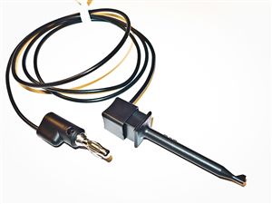 Black Mini-Plunger to Stackable Banana Plug, 60" 20G PVC