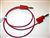 Red Stackable Single Banana Plug on Both Ends, 12" 20G PVC