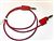 Red Stackable Single Banana Plug on Both Ends, 24" 20G PVC