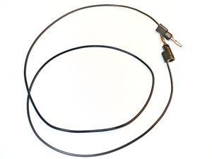 Black Stackable Single Banana Plug on Both Ends, 36" 20G PVC