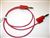 Red Stackable Single Banana Plug on Both Ends, 36" 20G PVC