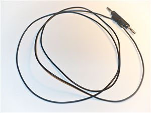 Black Stackable Single Banana Plug on Both Ends, 60" 20G PVC