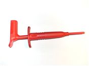 Red Right Angle Insulated Plunger Clamp Clip - 5.50"