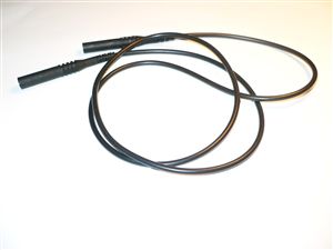 Black Shrouded Banana Plug on Both Ends-Silicone-1000V, 39" 18G