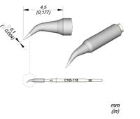 C105118 - Cartridge Bent dia. 0,1 Nano Soldering Tip