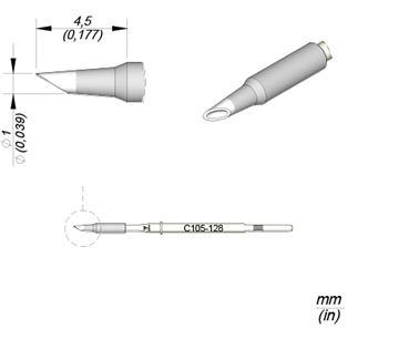 C105128 - Cartridge Spoon dia. 1 Nano Soldering Tip